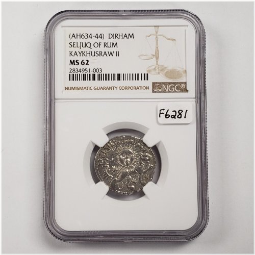 Seljuq Kaykhusraw II Dirham - NGC MS 62