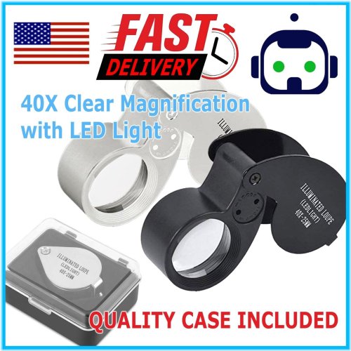 IllumiView Jewelry Magnifier Loop with LED Light - 40X Magnification