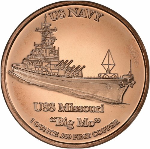 Historic Vessel Copper Round - 1 oz