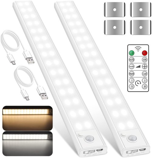 Motion-Sensing LED Cabinet Light with Remote Control