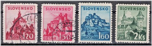 Slovakian Castle Stamps: 1941 SC#58-61 MH/Used - AL1470