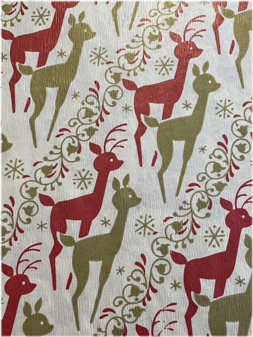 Retro Holiday Reindeer Wrapping Paper