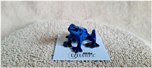 Sapphire Miniature Dart Frog Figurine