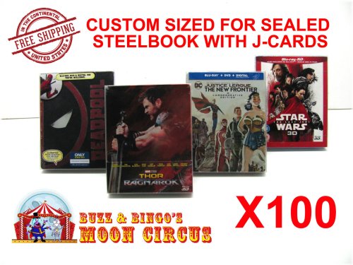 Steelbook Shield - Clear Protective Cases for BR5 Size Blu-ray Steelbooks with J-Cards