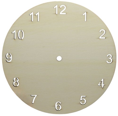 Natural Wood Clock Face for Personalized Crafting