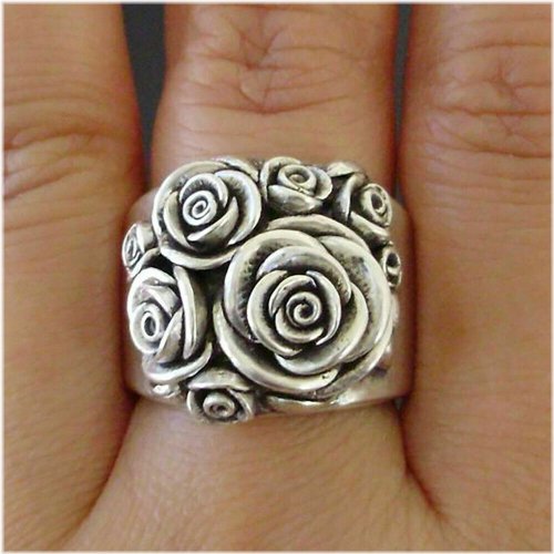 Rose Blossom Sterling Silver Ring