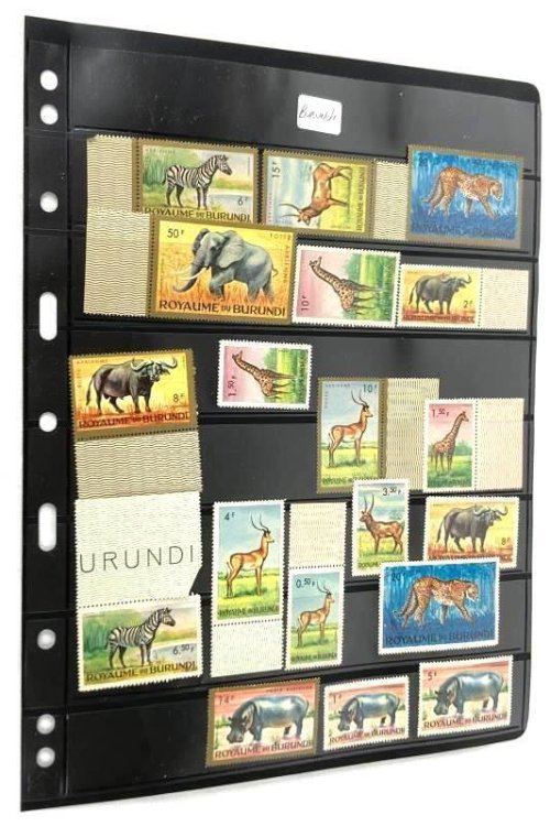 Wildlife Treasures of Burundi: Collection of 1960s MNH Stamps featuring Safari Hippo, Antelope