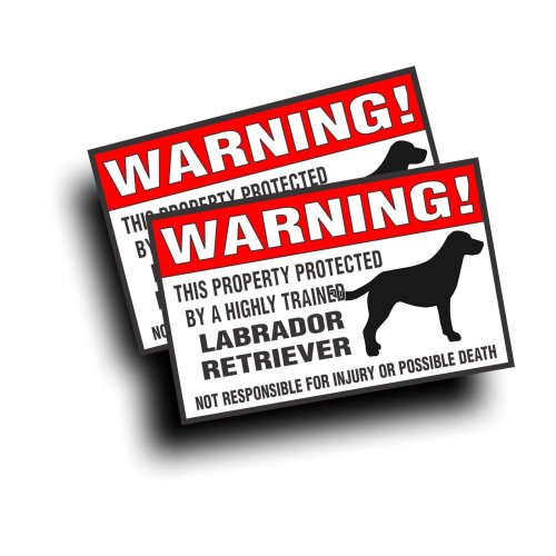 Chocolate Lab Warning Sign
