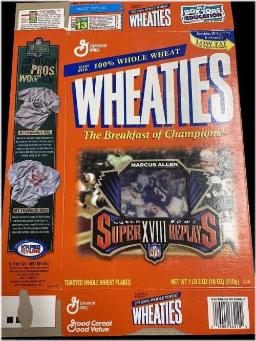 Replay Wheaties - Marcus Allen Edition