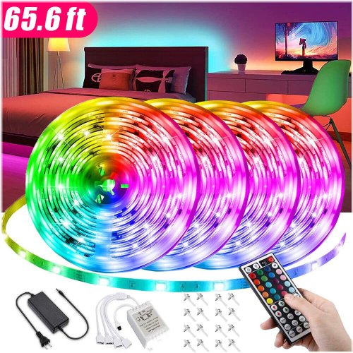 Rainbow Glow Lights - 66FT LED Strip Lights for Bedroom Decoration