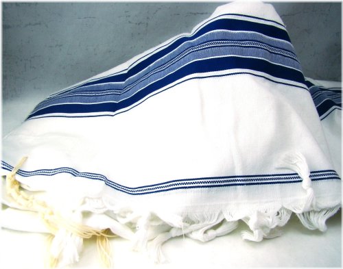 Blue & White Striped Prayer Shawl