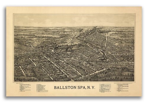 Ballston Spa Vintage City Map