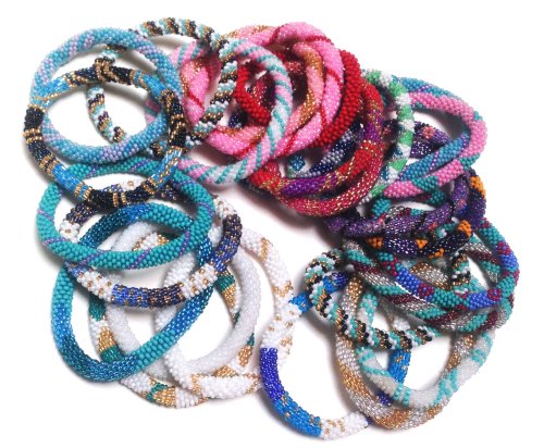 Nepali Crochet Glass Beaded Bracelets - Fair Trade Jewelry