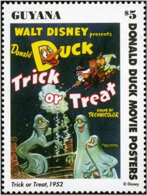 Guyana Trick or Treat Donald Duck 1952 Stamp