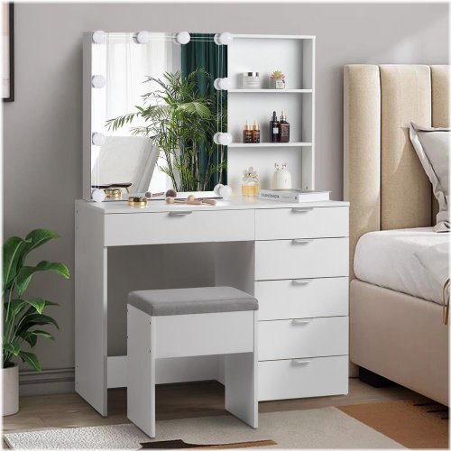 Glowing Reflection 6-Drawer Vanity Set