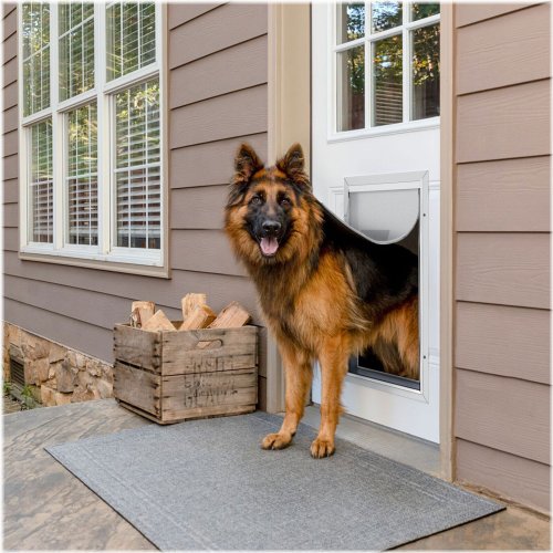 Aluminum Magnetic Locking Flap for Large Pets - Easy Access Screen Door