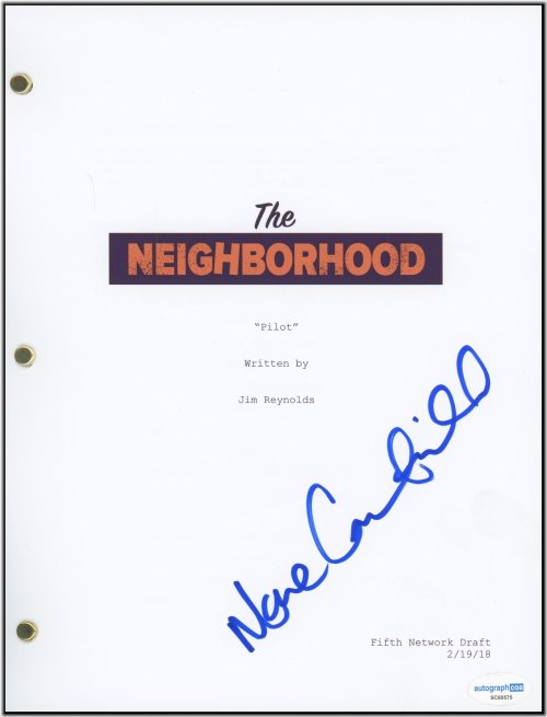 The Neighborhood" Pilot Script Autographed by Max Greenfield