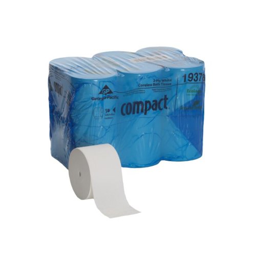 Coreless 2-Ply Toilet Tissue Rolls by Georgia Pacific Compact