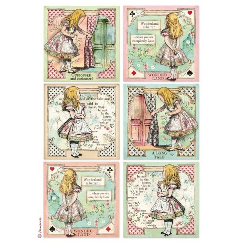 Wonderland Rice Paper A4 by STAMPERIA Decoupage