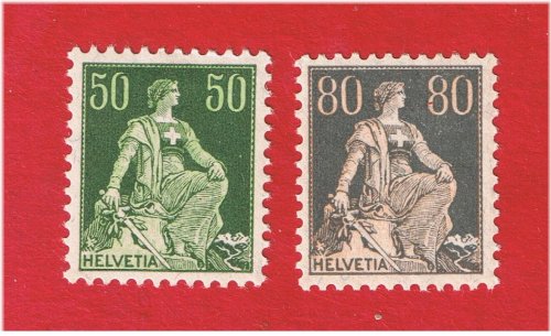 Switzerland Helvetia Stamp Set