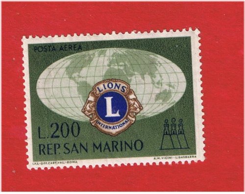 Lion Crest Airmail Stamp