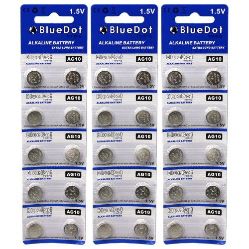 PowerPak AG10 Alkaline Coin Batteries - 30 Pack