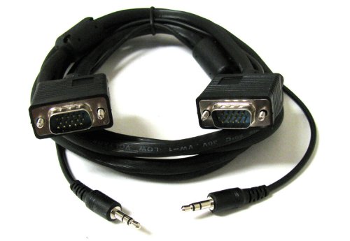 ClearTone Audio-Visual Cable - 15ft Male-to-Male SVGA with 3.5mm Audio