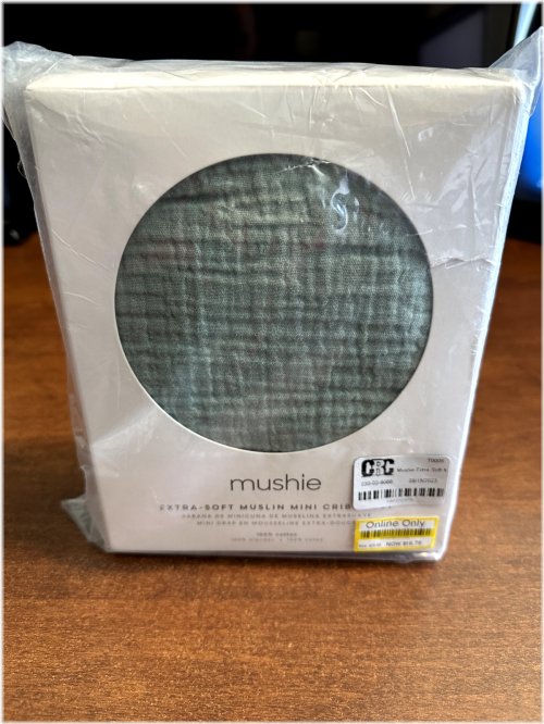 Roman Green Muslin Mini Crib Sheet