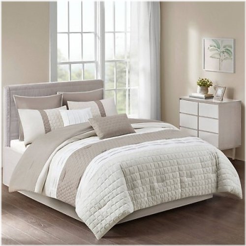 Arlie Khaki Queen Comforter Set