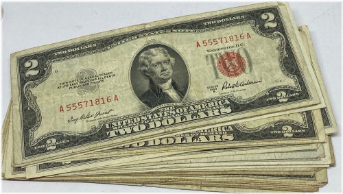 Vintage Red Seal $2 Legal Tender Notes Collection