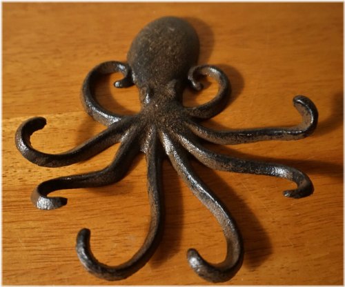 Octopus Iron Wall Plaque