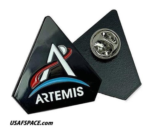 Artemis Program Black Space Mission Pin - Original NASA Memorabilia