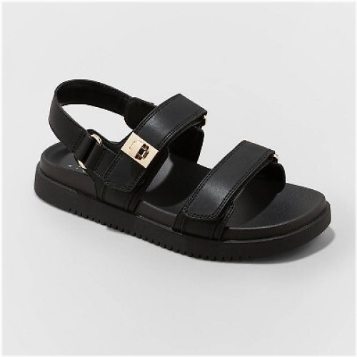 Sleek Strappy Footbed Sandals