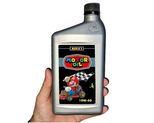 Nostalgic N64 Mario Kart Motor Oil Can Display