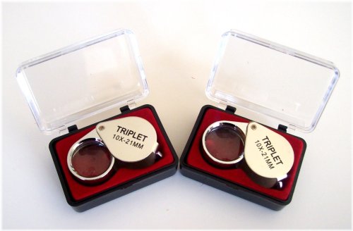 Chrome Jewelers Loupe Triple Power Magnifier