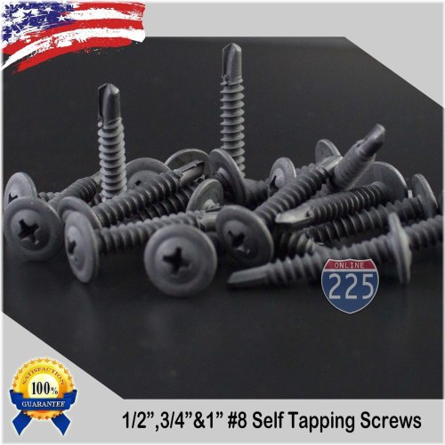 Black Metal Tek Screws