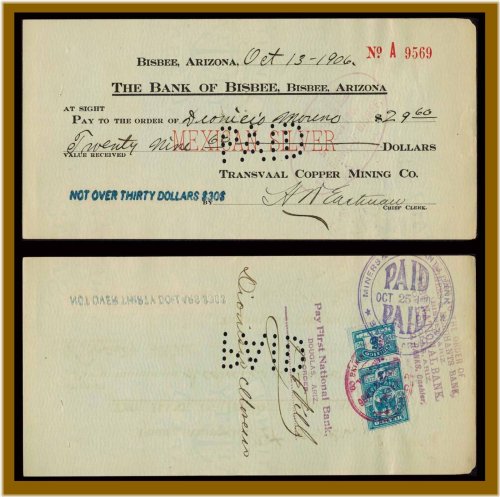 Bisbee Arizona Heritage Check