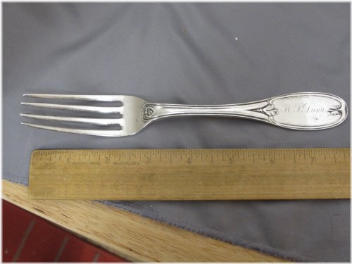 Tuscan Pattern Coin Silver Dinner Fork