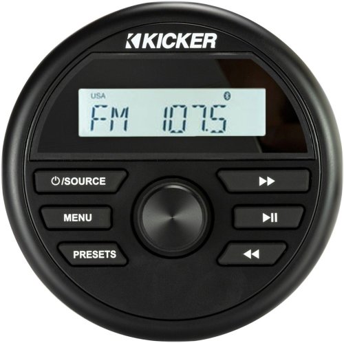 Marine Gauge-Style Digital Media Receiver with USB/Bluetooth Connectivity by KICKER