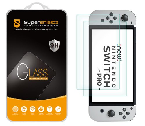 OLED Armor: Dual Pack Tempered Glass Screen Protectors for Nintendo Switch