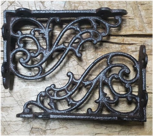 Ivy Scroll Cast Iron Brackets