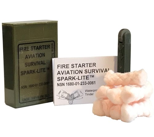 Olive Drab Spark Lite Fire Starter with Tinder Quik Tabs