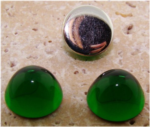 Emerald High-Dome Cabochons - Set of 24