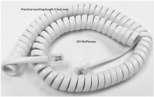 Snowy Spiral Handset Extension Cord