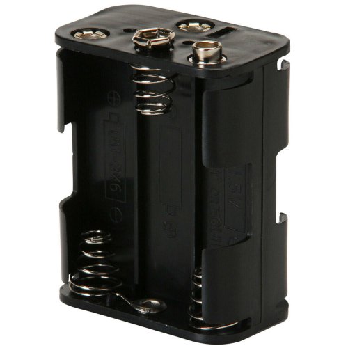 AA Battery Holder with 9 Volt Snap Terminals