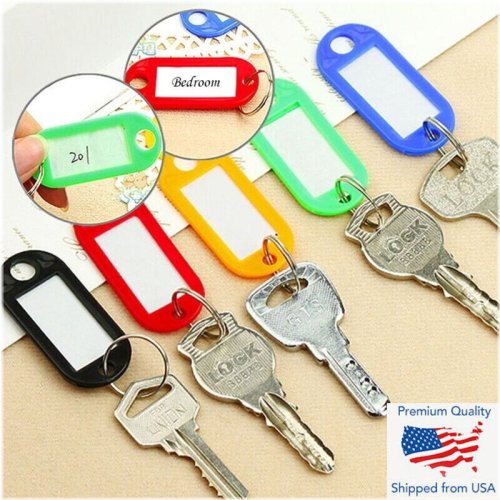 Colorful Plastic Key Tags Set
