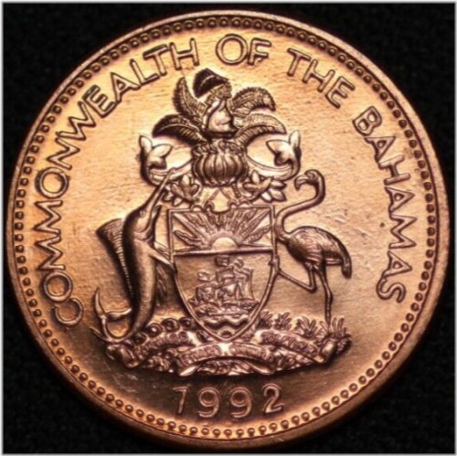 Bahamas 1992 1 Cent UNC World Coin #651
