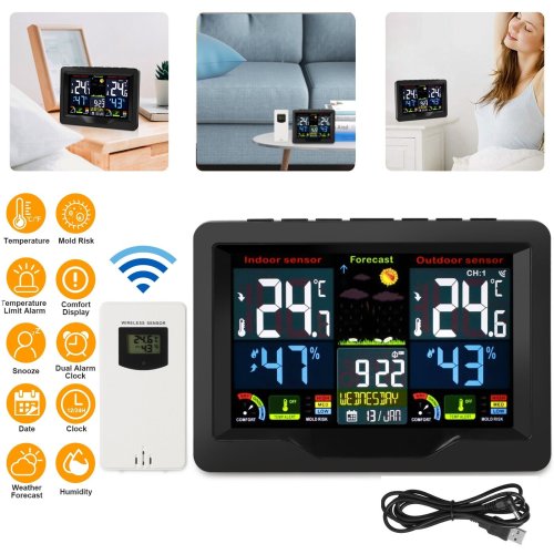 TempTracker Wireless Weather Station with LCD Display