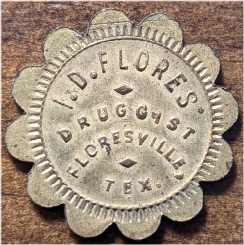 Floresville Scalloped 5¢ Trade Token