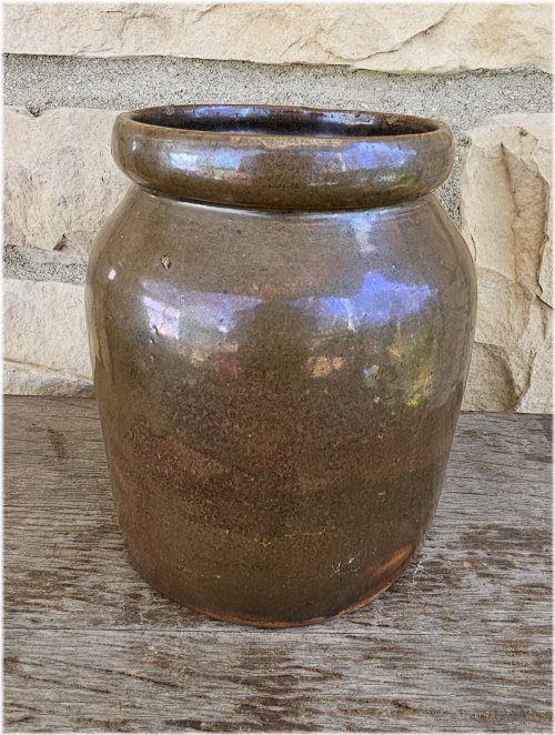 Rustic Stoneware Collared Crock